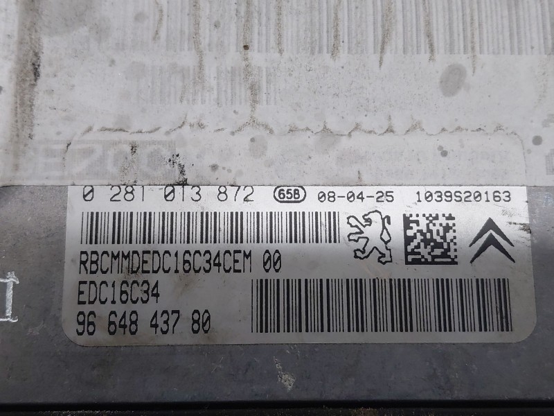 Recambio de centralita motor uce para peugeot 207/207+ (wa_, wc_) 1.6 hdi referencia OEM IAM   