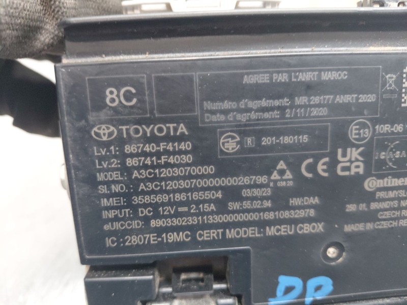 Recambio de modulo electronico para toyota c-hr hybrid referencia OEM IAM 86740-F4140  