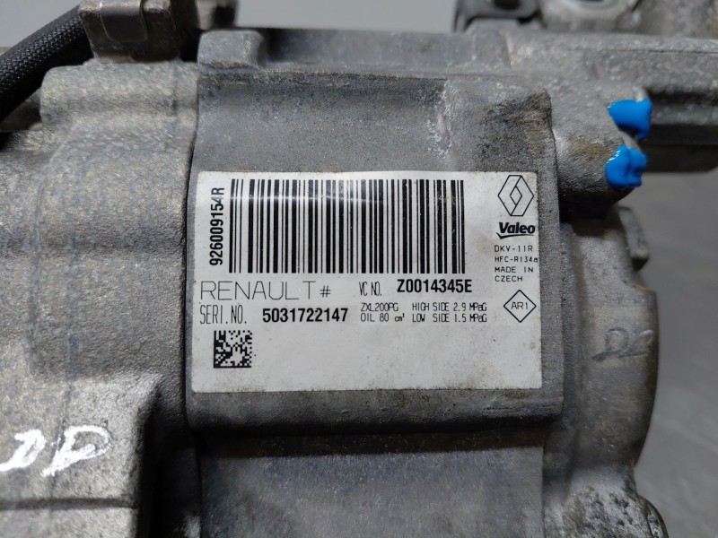 Recambio de compresor aire acondicionado para dacia dokker acces referencia OEM IAM 926009154R  
