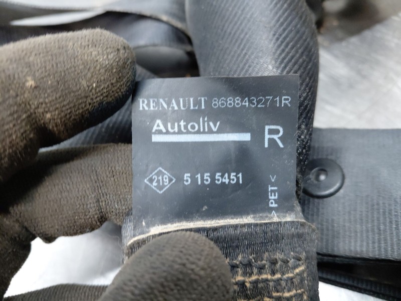 Recambio de cinturon seguridad delantero derecho para dacia dokker acces referencia OEM IAM 868843271R  