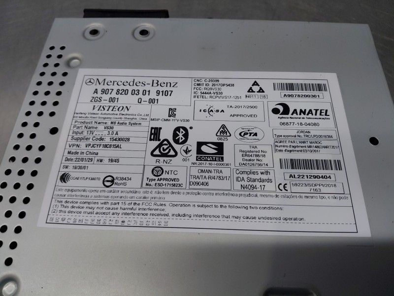 Recambio de sistema audio / radio cd para mercedes-benz sprinter iii furgón fwd kl3a4 referencia OEM IAM   