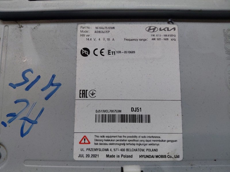 Recambio de pantalla multifuncion para kia ceed sportswagon eco dynamics referencia OEM IAM   