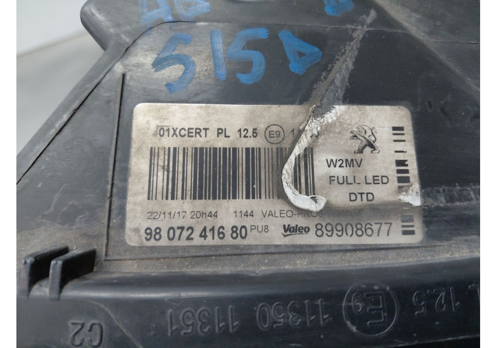Recambio de faro derecho para peugeot 508 sw i (8e_) 2.0 bluehdi 150 referencia OEM IAM   