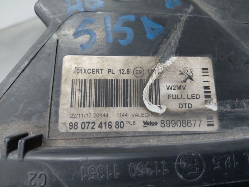 Recambio de faro derecho para peugeot 508 sw i (8e_) 2.0 bluehdi 150 referencia OEM IAM   