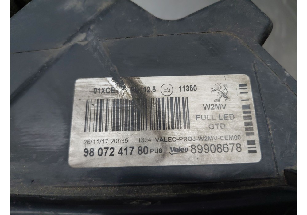 Recambio de faro izquierdo para peugeot 508 sw i (8e_) 2.0 bluehdi 150 referencia OEM IAM   