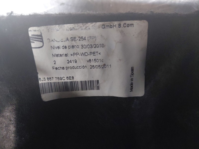 Recambio de bandeja trasera para seat ibiza iv sc (6j1, 6p5) 1.4 tdi referencia OEM IAM   