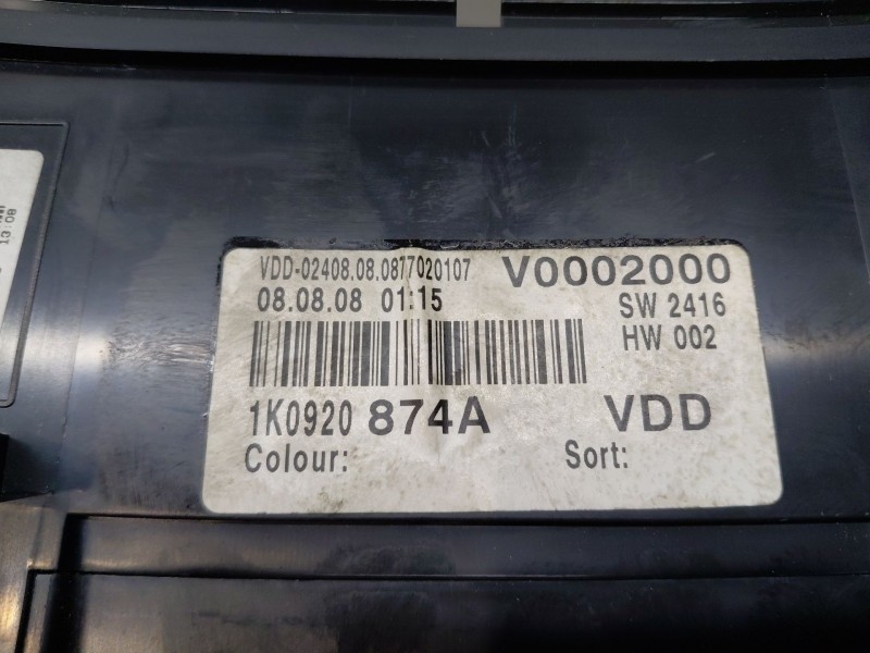 Recambio de cuadro instrumentos para volkswagen golf v (1k1) 1.6 referencia OEM IAM   