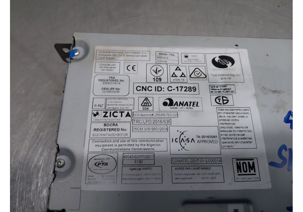 Recambio de sistema audio / radio cd para peugeot 508 sw i (8e_) 2.0 bluehdi 150 referencia OEM IAM   