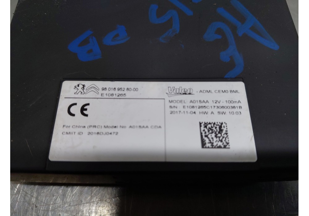 Recambio de modulo electronico para peugeot 508 sw i (8e_) 2.0 bluehdi 150 referencia OEM IAM 9801695280-00  