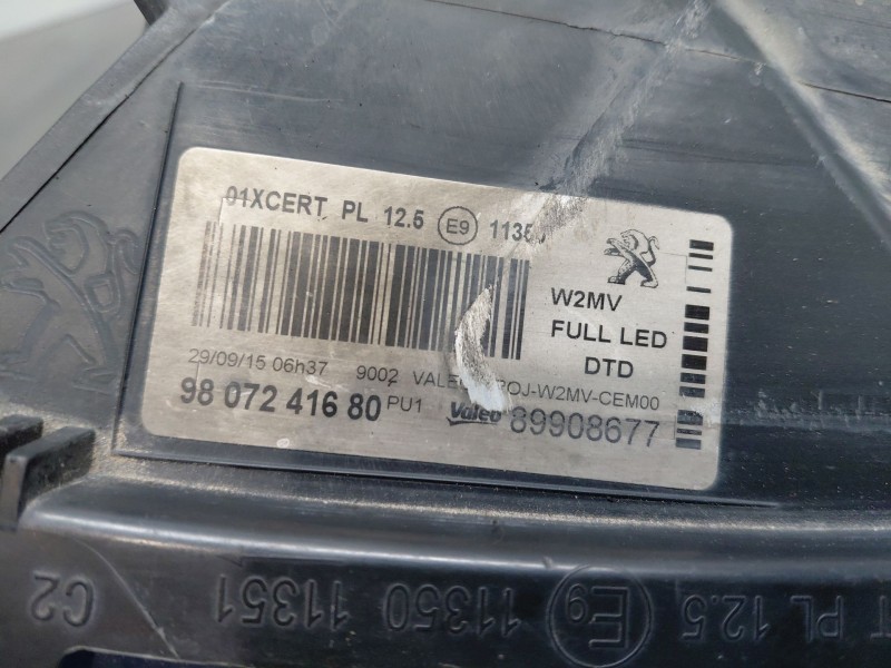 Recambio de faro derecho para peugeot 508 active referencia OEM IAM   