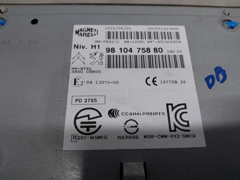 Recambio de sistema audio / radio cd para peugeot 508 active referencia OEM IAM   