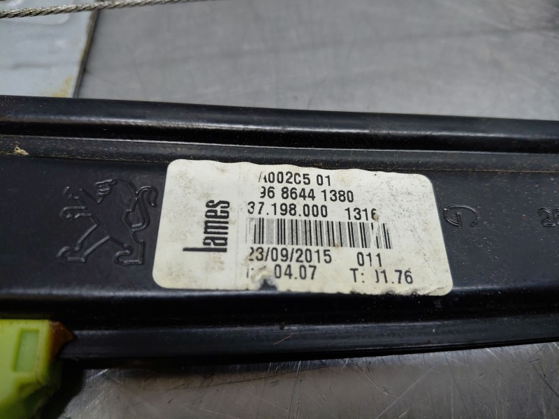 Recambio de elevalunas trasero izquierdo para peugeot 508 active referencia OEM IAM   