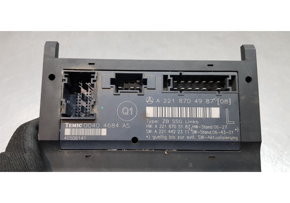 Recambio de centralita asientos para mercedes clase s (w221) berlina 320 / 350 cdi (221.022) referencia OEM IAM A2218704987  