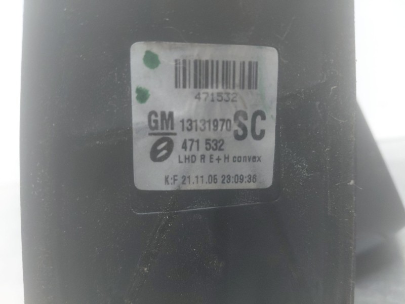 Recambio de retrovisor derecho para opel zafira / zafira family b (a05) 1.9 cdti (m75) referencia OEM IAM   