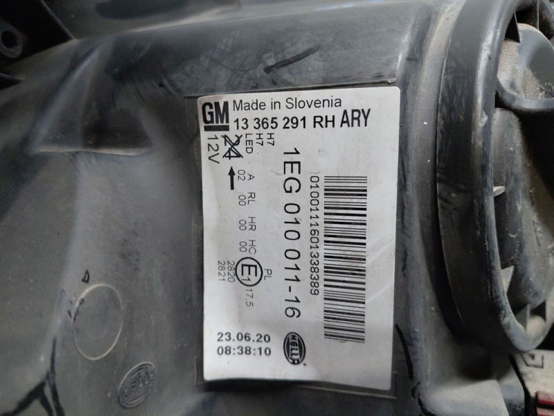 Recambio de faro derecho para opel astra j (p10) 1.4 turbo (68) referencia OEM IAM   