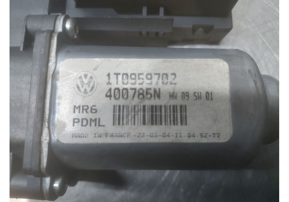 Recambio de motor elevalunas delantero derecho para volkswagen touran (1t1) comfortline referencia OEM IAM   
