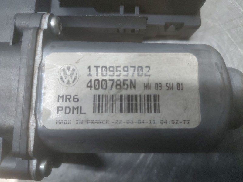 Recambio de motor elevalunas delantero derecho para volkswagen touran (1t1) comfortline referencia OEM IAM   