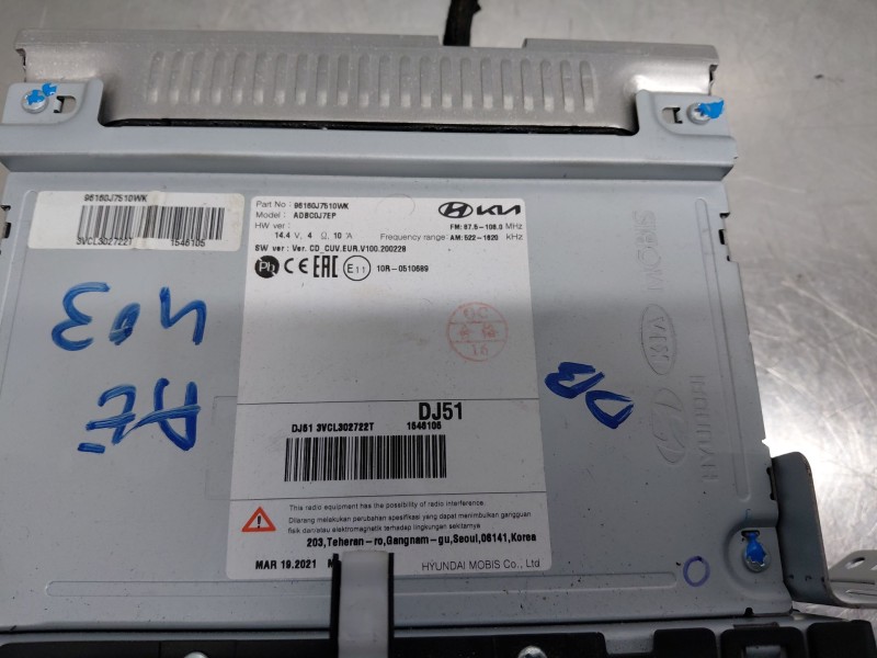 Recambio de pantalla multifuncion para kia ceed sportswagon hybrid referencia OEM IAM   