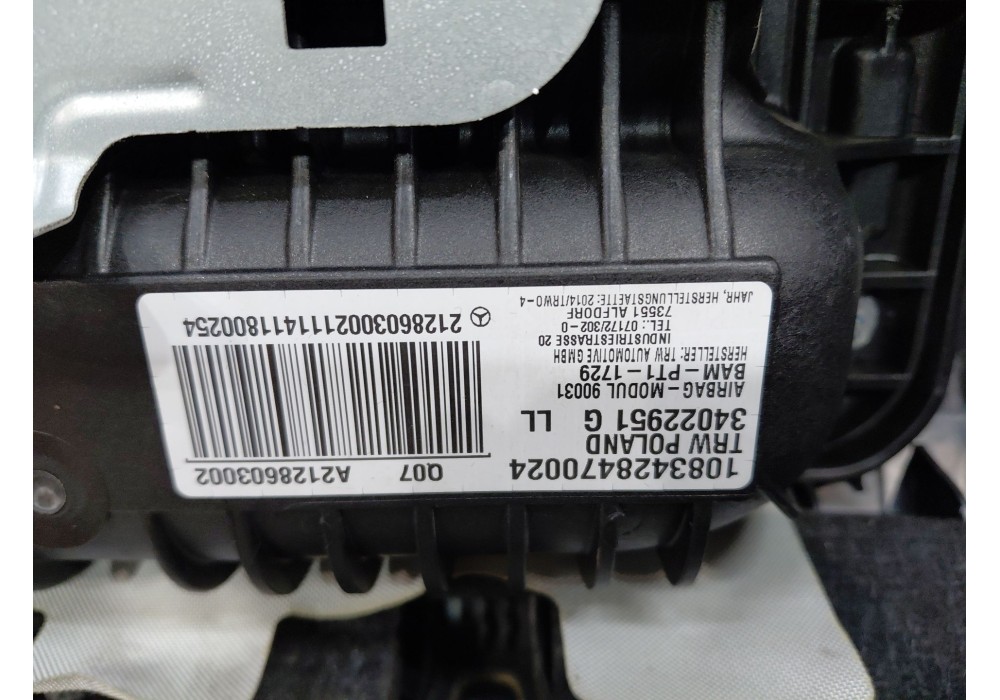 Recambio de kit airbag para mercedes-benz clase e (w212) lim. 220 cdi blueefficiency (212.002) referencia OEM IAM   