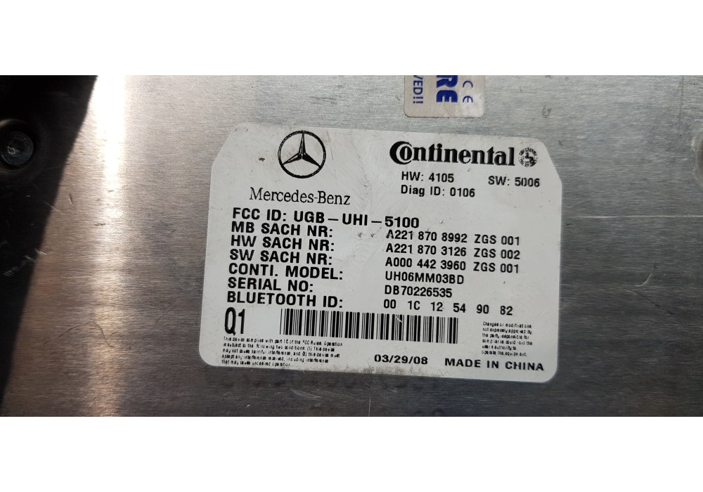 Recambio de modulo electronico para mercedes clase s (w221) berlina 320 / 350 cdi (221.022) referencia OEM IAM A2218708992  