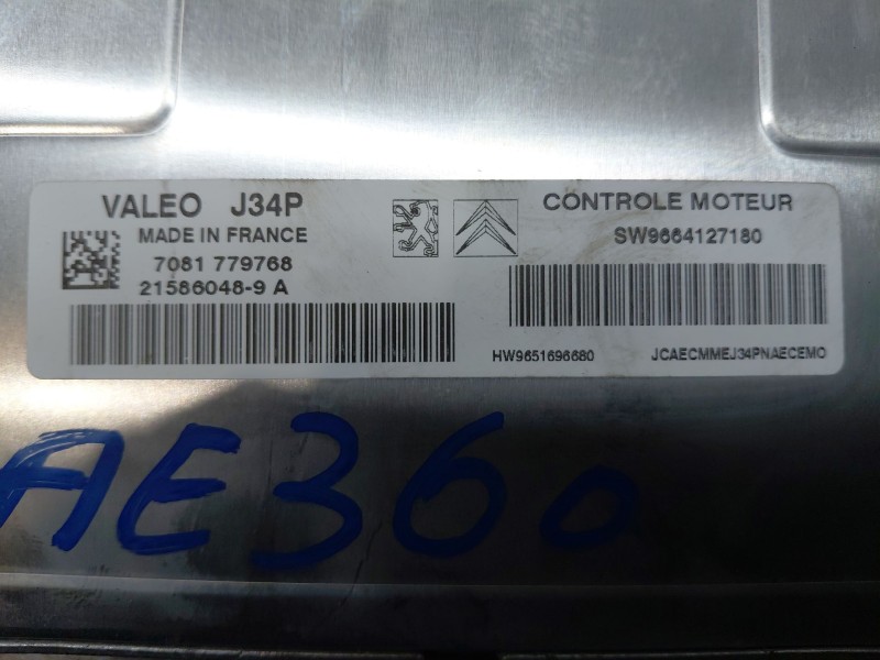 Recambio de centralita motor uce para peugeot 207 urban referencia OEM IAM   