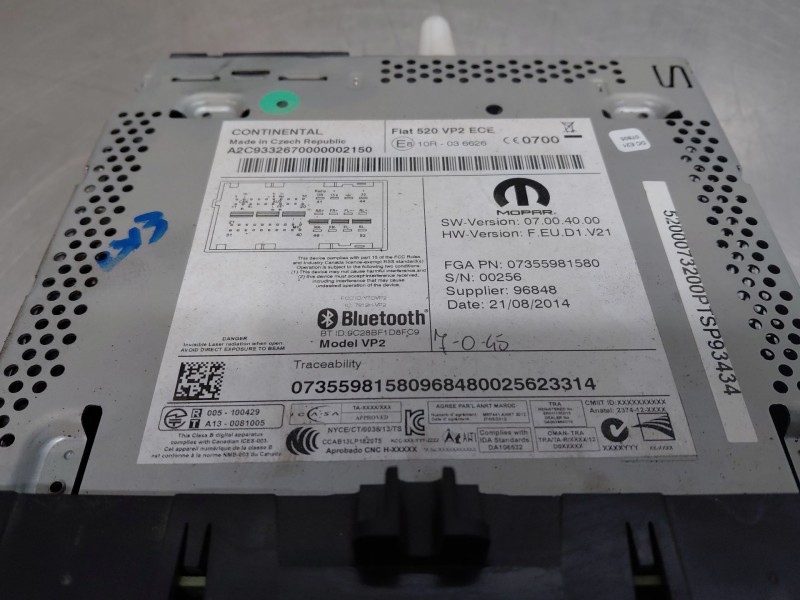 Recambio de sistema audio / radio cd para jeep renegade suv referencia OEM IAM   