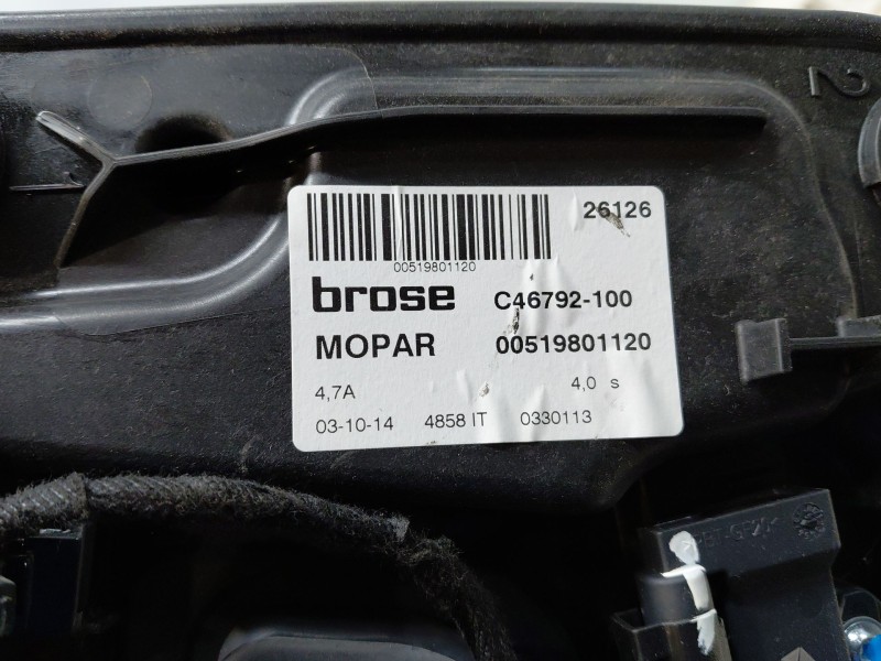 Recambio de elevalunas trasero derecho para jeep renegade suv referencia OEM IAM   