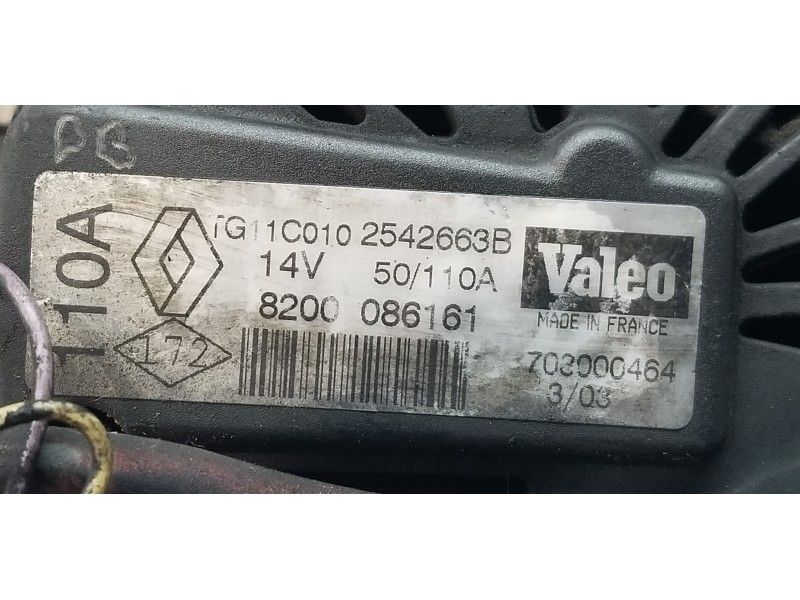 Recambio de alternador para renault megane ii berlina 5p confort authentique referencia OEM IAM 8200190721 2542663B 