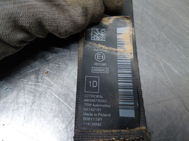 Recambio de cinturon seguridad delantero derecho para citroën c4 cactus shine referencia OEM IAM   