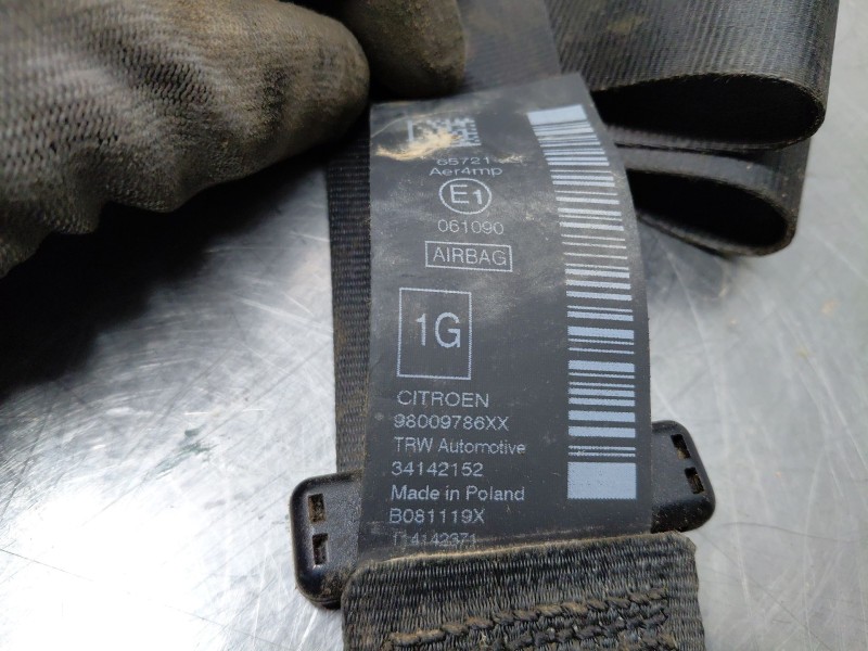 Recambio de cinturon seguridad delantero izquierdo para citroën c4 cactus shine referencia OEM IAM   