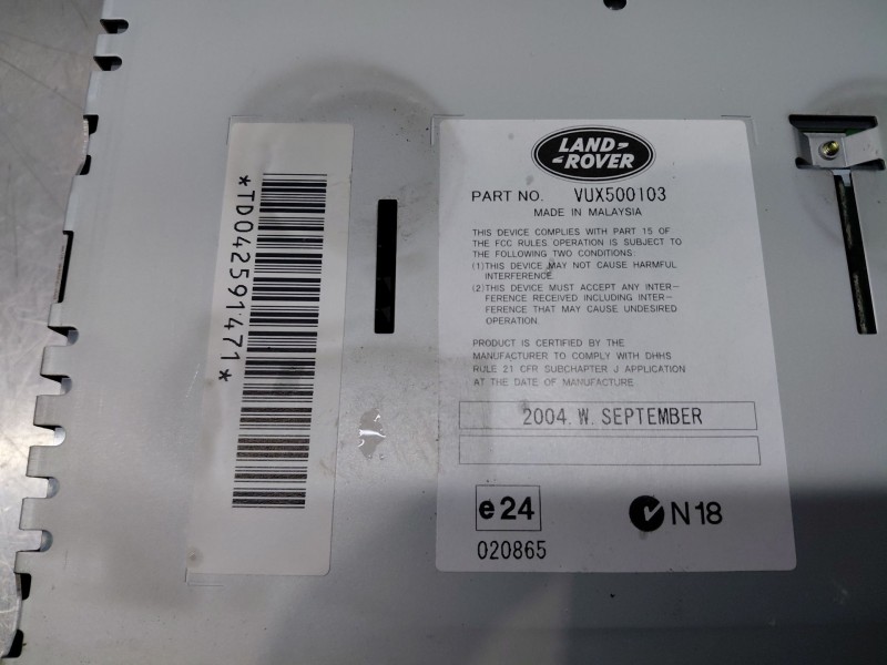 Recambio de sistema audio / radio cd para land rover range rover (lm) td6 hse referencia OEM IAM   