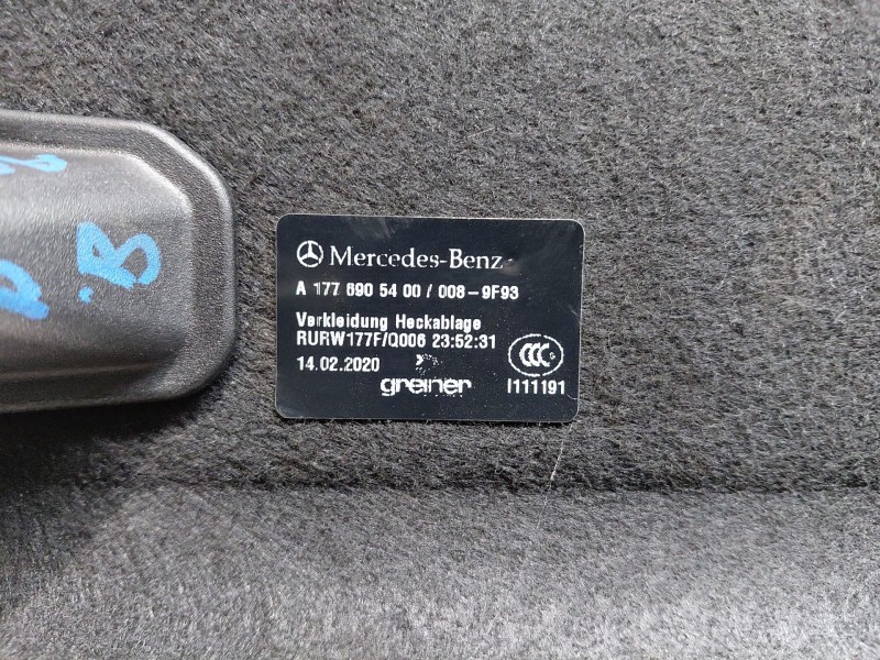 Recambio de bandeja trasera para mercedes-benz clase a (w177) a 180 (177.084) referencia OEM IAM   