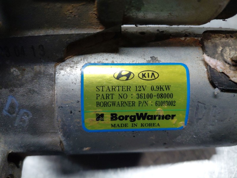 Recambio de motor arranque para hyundai bayon hybrid referencia OEM IAM   