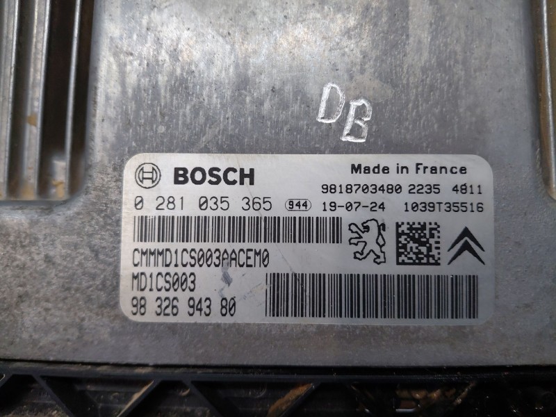 Recambio de centralita motor uce para citroën c4 cactus bluehdi referencia OEM IAM   