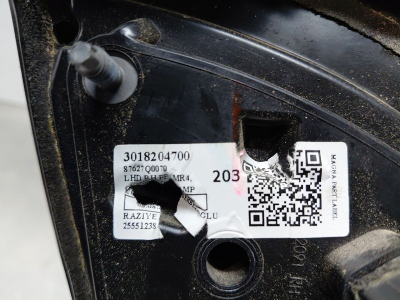 Recambio de retrovisor derecho para hyundai bayon hybrid referencia OEM IAM   