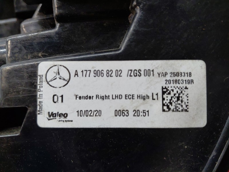 Recambio de piloto trasero derecho para mercedes-benz clase a (w177) a 180 (177.084) referencia OEM IAM   