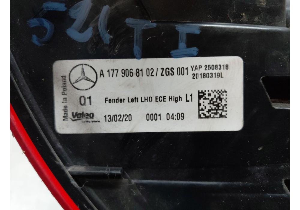 Recambio de piloto trasero izquierdo para mercedes-benz clase a (w177) a 180 (177.084) referencia OEM IAM   