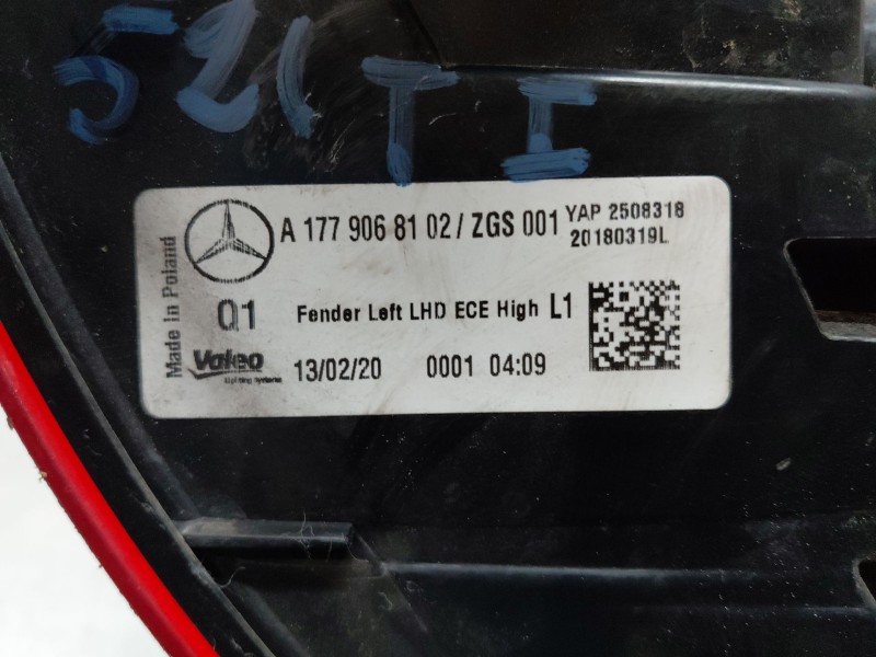 Recambio de piloto trasero izquierdo para mercedes-benz clase a (w177) a 180 (177.084) referencia OEM IAM   