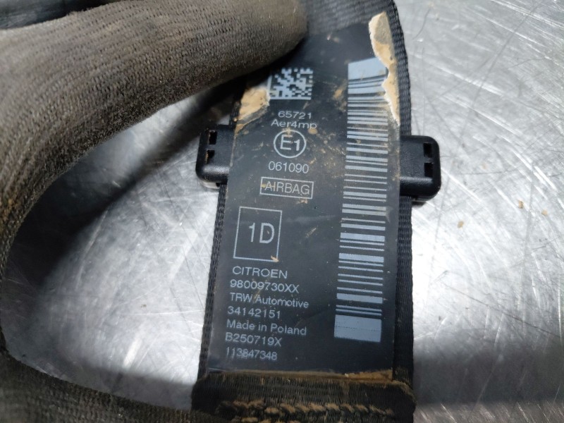 Recambio de cinturon seguridad delantero derecho para citroën c4 cactus bluehdi referencia OEM IAM   