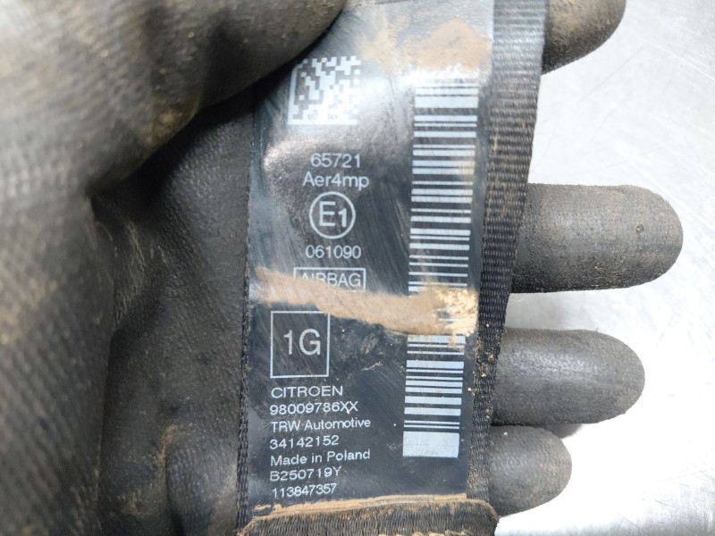 Recambio de cinturon seguridad delantero izquierdo para citroën c4 cactus bluehdi referencia OEM IAM   
