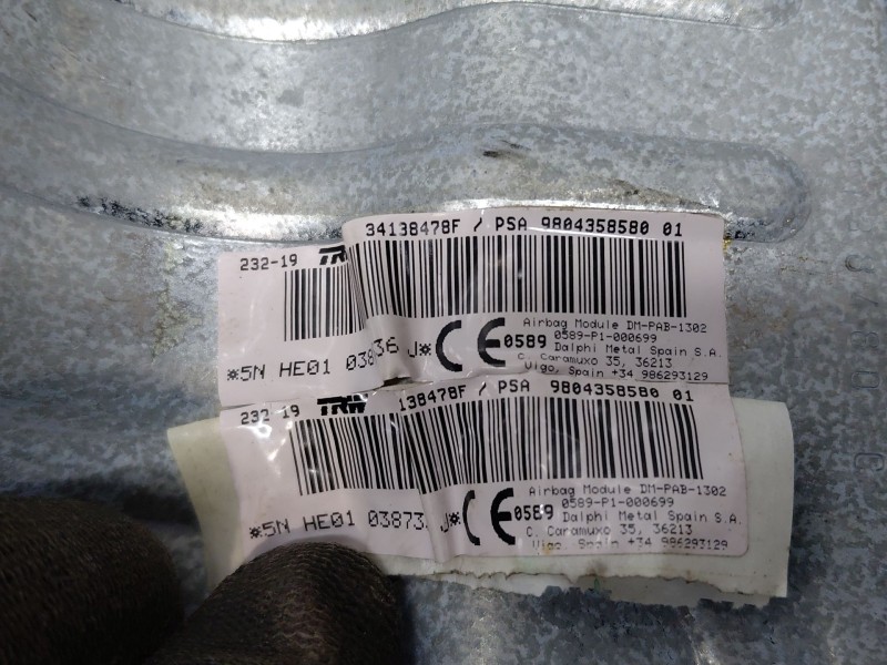 Recambio de airbag delantero derecho para citroën c4 cactus bluehdi referencia OEM IAM   