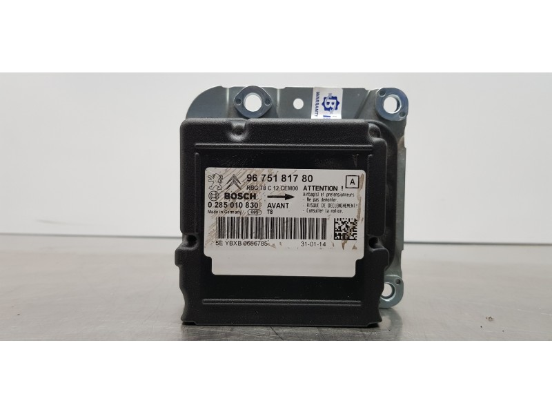 Recambio de centralita airbag para peugeot 5008 allure referencia OEM IAM 9675181780 0285010830  Recambio de centralita airbag para peugeot 5008 allure referencia OEM IAM 9675181780 0285010830