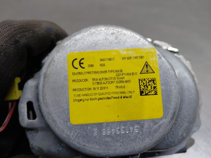 Recambio de cinturon seguridad trasero derecho para land rover range rover evoque (l551) 2.0 d150 referencia OEM IAM   