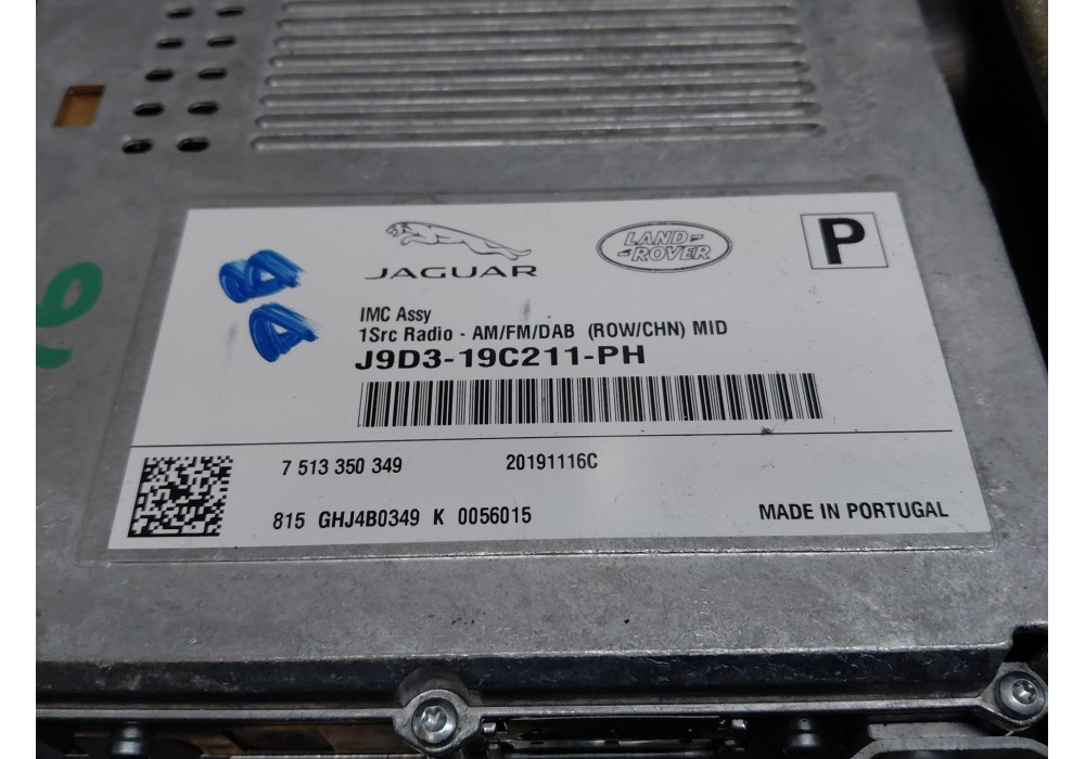 Recambio de sistema audio / radio cd para land rover range rover evoque (l551) 2.0 d150 referencia OEM IAM   