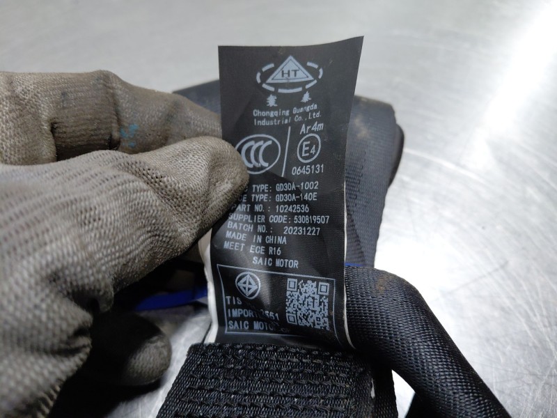 Recambio de cinturon seguridad trasero derecho para mg zs confort referencia OEM IAM   
