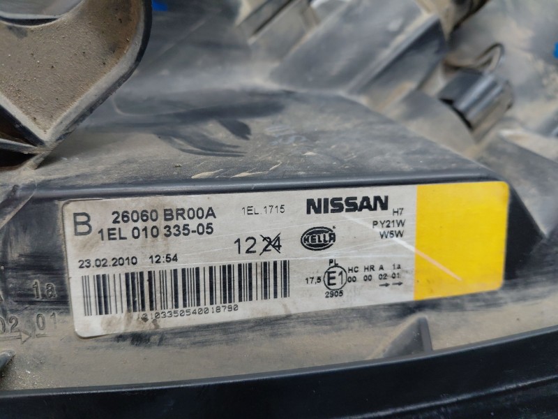Recambio de faro izquierdo para nissan qashqai i (j10, nj10) 1.5 dci referencia OEM IAM   