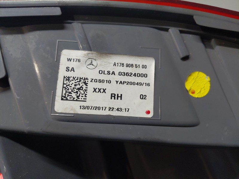 Recambio de piloto trasero derecho para mercedes-benz clase a (w176) design referencia OEM IAM   