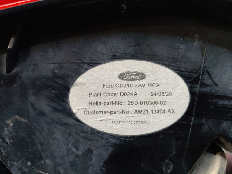 Recambio de piloto trasero derecho para ford s-max (wa6) 2.0 tdci referencia OEM IAM   