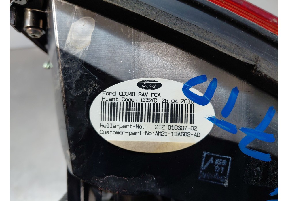 Recambio de piloto trasero derecho interior para ford s-max (wa6) 2.0 tdci referencia OEM IAM   