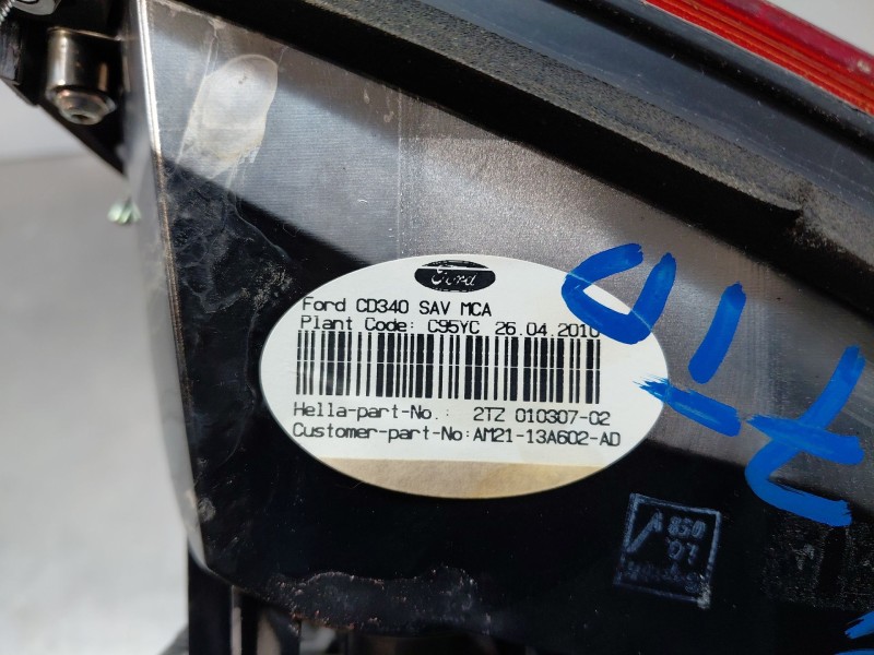 Recambio de piloto trasero derecho interior para ford s-max (wa6) 2.0 tdci referencia OEM IAM   